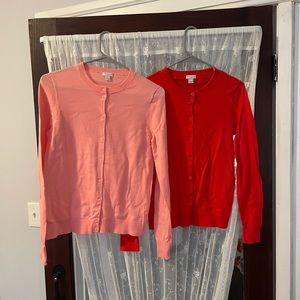 J Crew the caryn cardigans small red pink